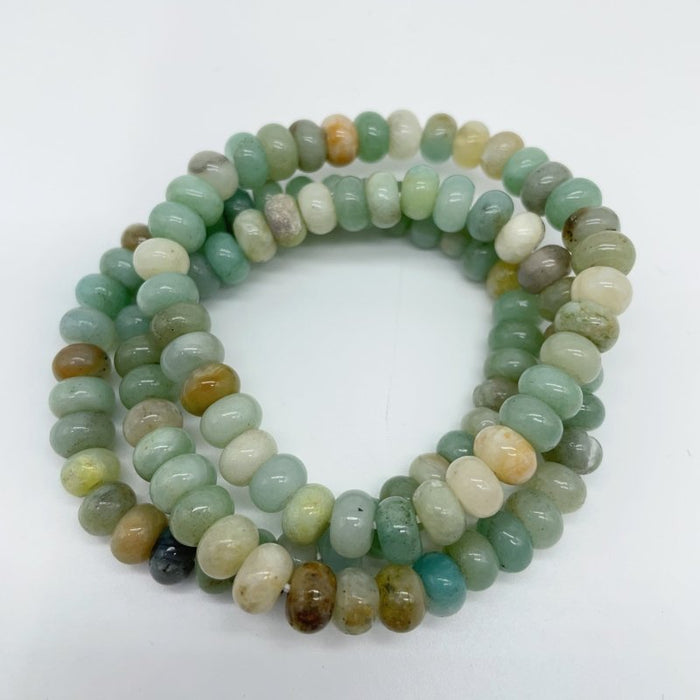 7 Types Rondelle Beads Bracelet Wholesale Moss Agate Red Jasper