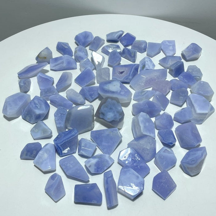 70 Pieces Polished Blue Chalcedony Free Form