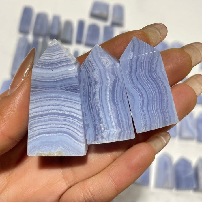 71 Pieces High Quality Blue Lace Agate Four-Sided Points