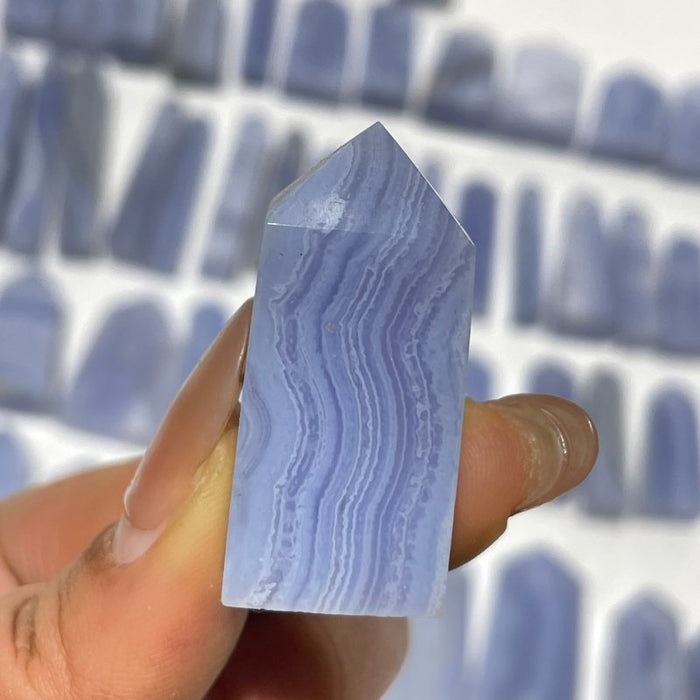 71 Pieces High Quality Blue Lace Agate Four-Sided Points
