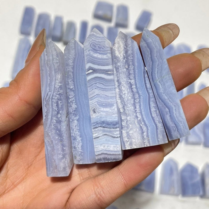71 Pieces High Quality Blue Lace Agate Four-Sided Points