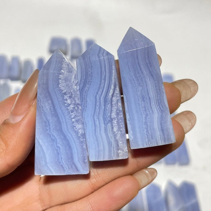 71 Pieces High Quality Blue Lace Agate Four-Sided Points