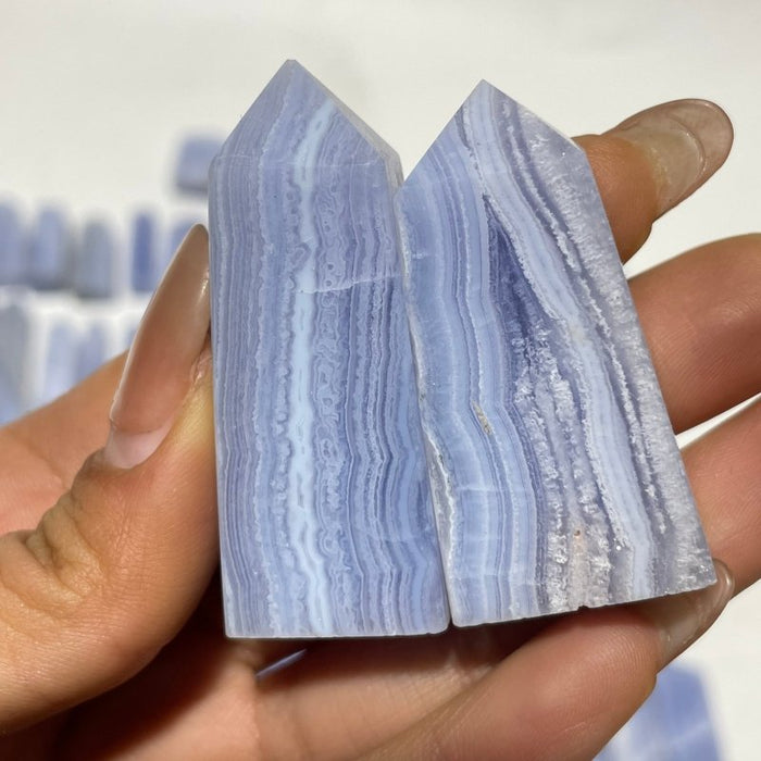 71 Pieces High Quality Blue Lace Agate Four-Sided Points