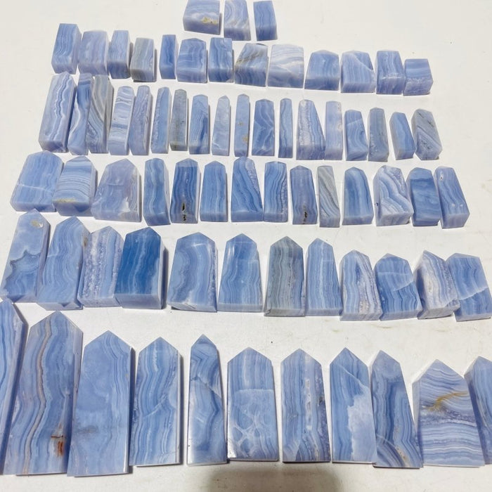 71 Pieces High Quality Blue Lace Agate Four-Sided Points