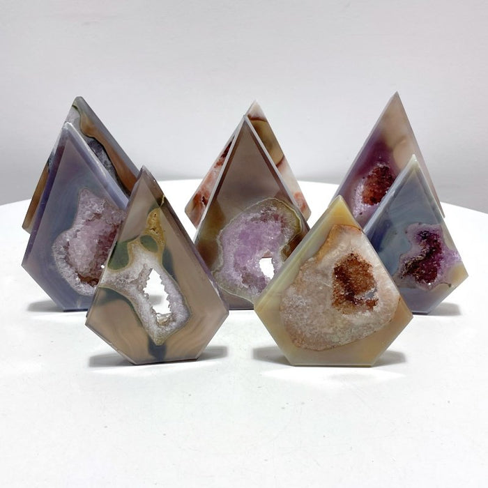 8 Pieces Beautiful Large Geode Druzy Agate Arrow Head Shape