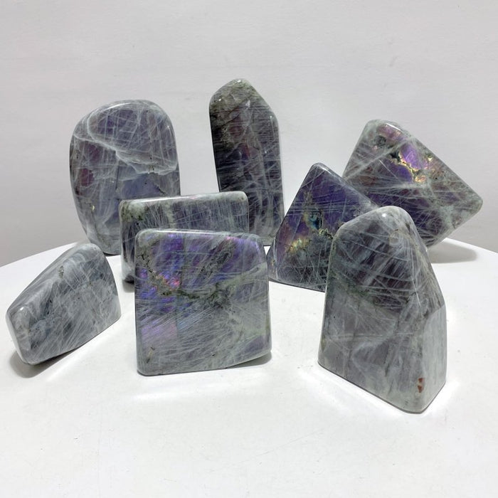 8 Pieces Beautiful Large Purple Labradorite Free Form