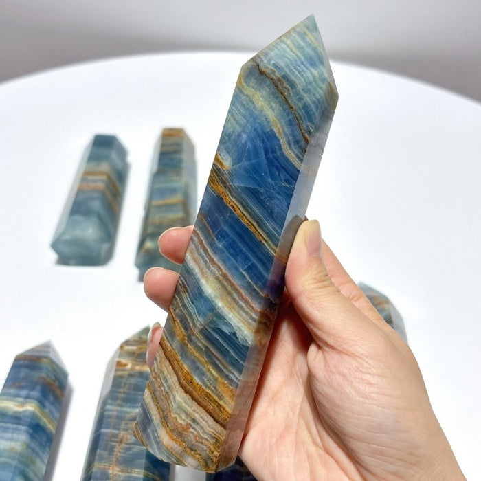 8 Pieces High Quality Blue Onyx Tower 5.3-8.6in(13.5-22cm)