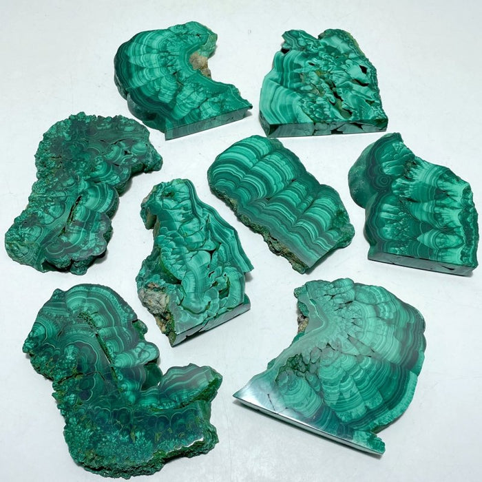 8 Pieces High Quality Polished Malachite Slab