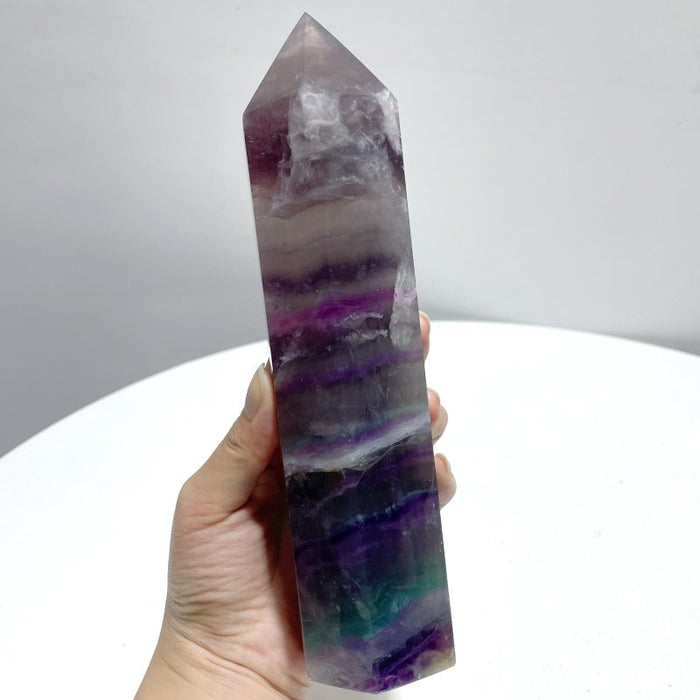 8 Pieces Large Colorful Fluorite Tower