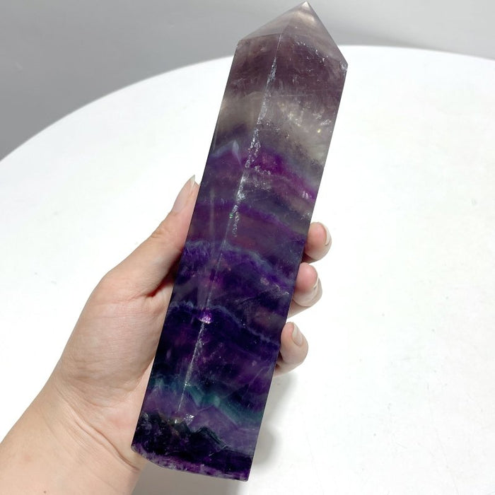 8 Pieces Large Colorful Fluorite Tower