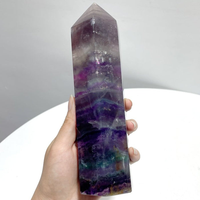 8 Pieces Large Colorful Fluorite Tower