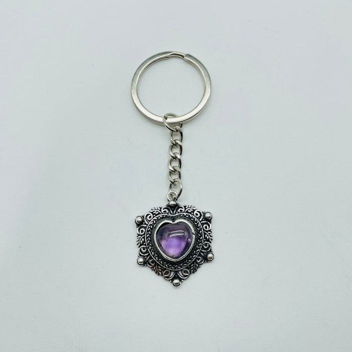 8 Types Crystal Keychain Stone Carving Wholesale Wing Heart Shape