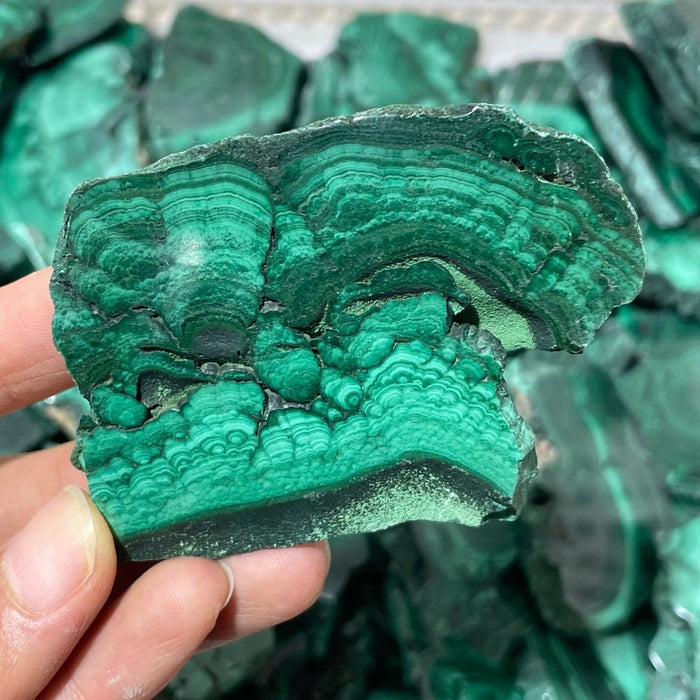 85 Pieces Small Polished Malachite Slab