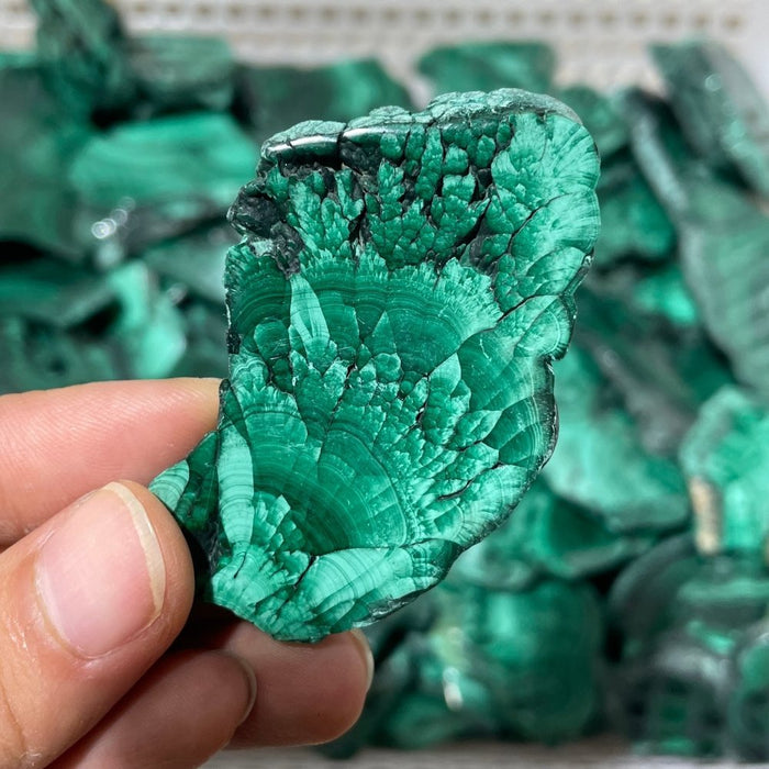 85 Pieces Small Polished Malachite Slab