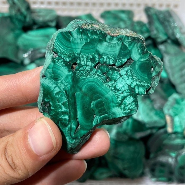 85 Pieces Small Polished Malachite Slab