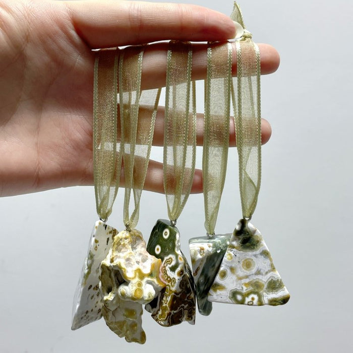8th Vein Ocean Jasper Christmas Hanging Decoration Car Charm Wholesale