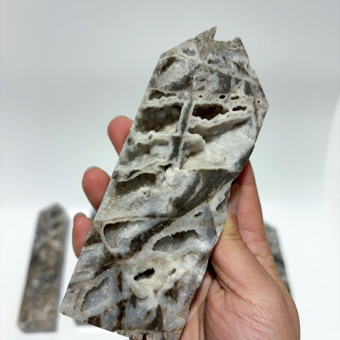 9 Pieces Beautiful Large Geode Sphalerite Four-Sided Tower