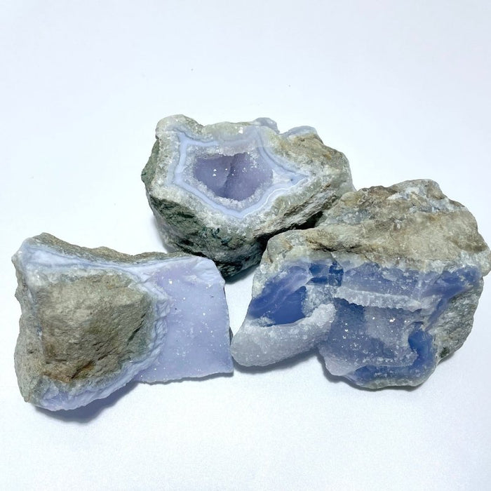 9 Pieces Blue Chalcedony Cluster Specimen