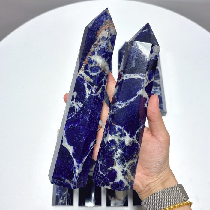 9 Pieces High Quality Sodalite Tower Points