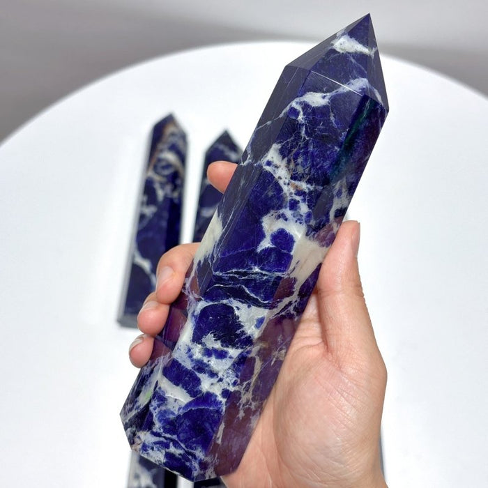 9 Pieces High Quality Sodalite Tower Points