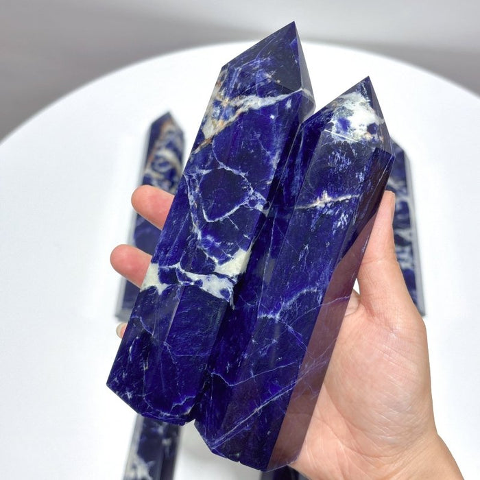 9 Pieces High Quality Sodalite Tower Points