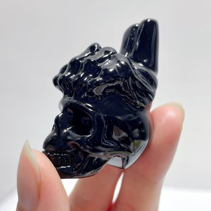 9 Types Crystal Skull With Hand Carving Wholesale Pink Opal Obsidian
