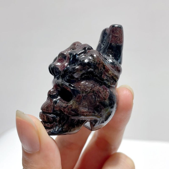 9 Types Crystal Skull With Hand Carving Wholesale Pink Opal Obsidian