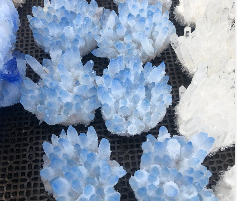 Blue Aura Crystal Cluster Wholesale