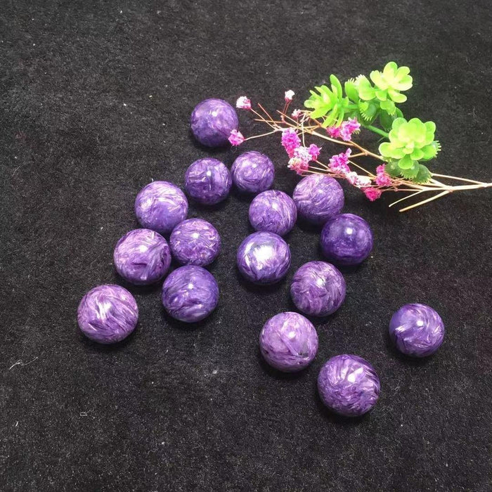 Gem Grade Charoite Spheres 0.6in(1.5cm)