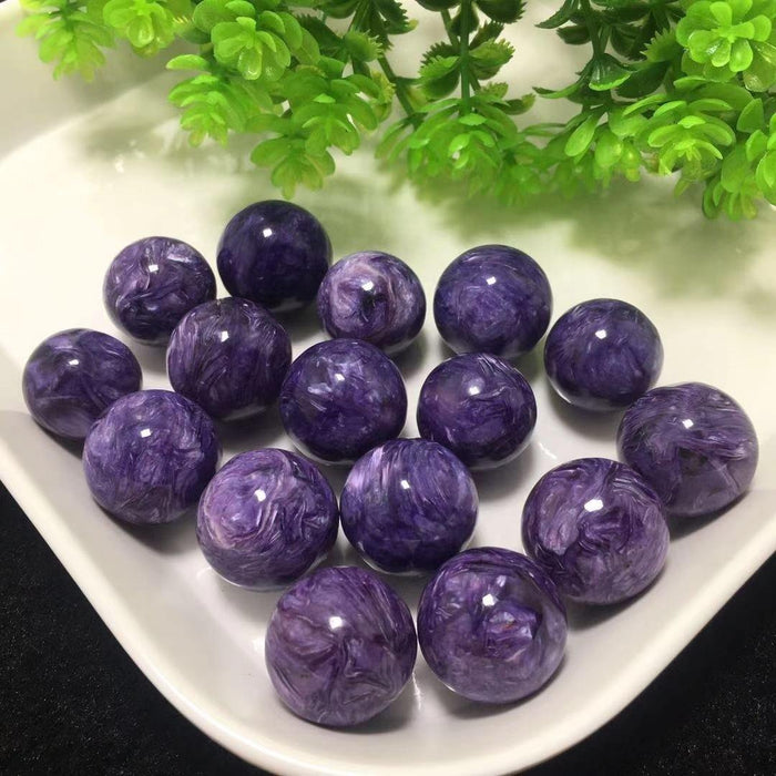 Gem Grade Charoite Spheres 0.6in(1.5cm)