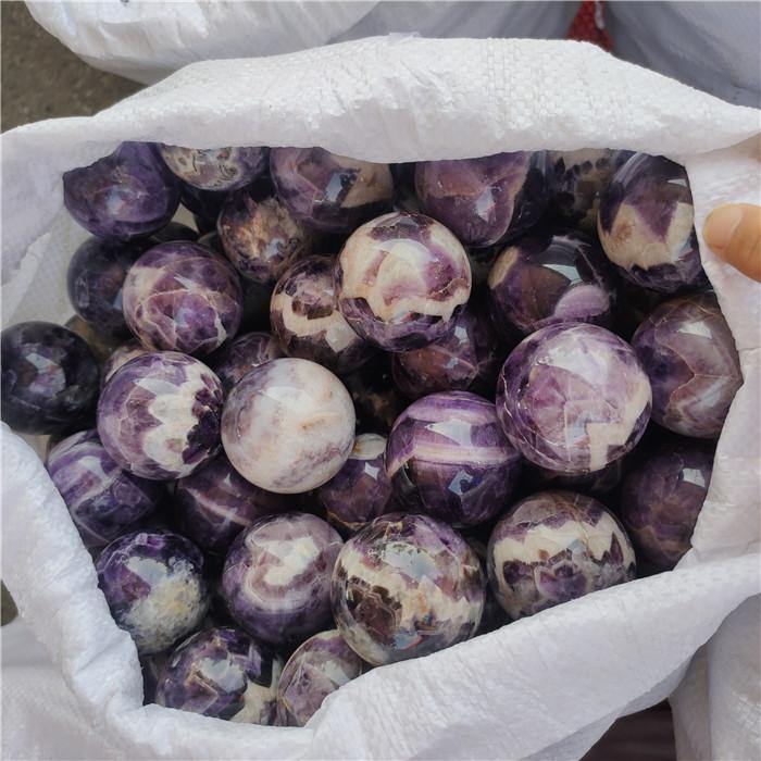 Amethyst Chevron Sphere Ball 1.5-2.5in(4-6.2cm) Wholesale