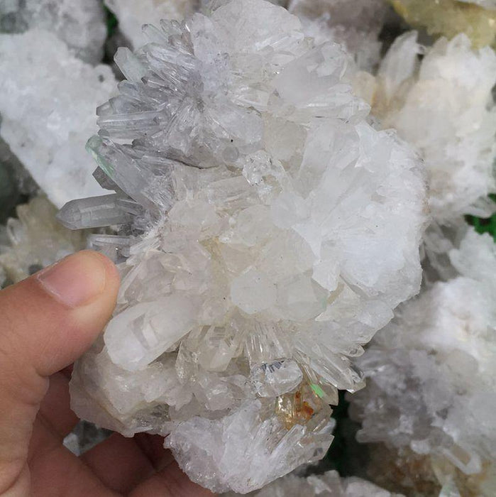 China White Quartz Crystal Cluster Wholesale
