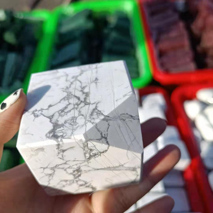 Large Howlite Cube Stone Wholesale