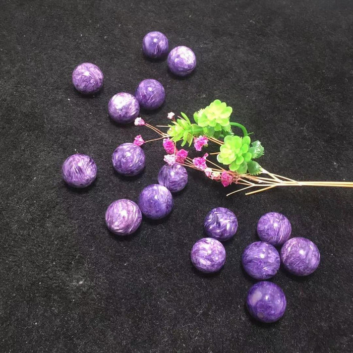 Gem Grade Charoite Spheres 0.6in(1.5cm)