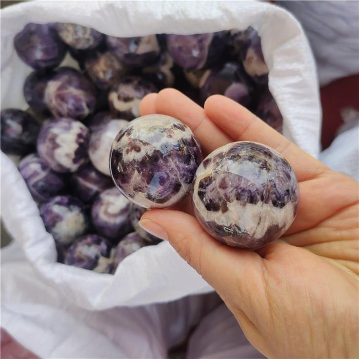 Amethyst Chevron Sphere Ball 1.5-2.5in(4-6.2cm) Wholesale
