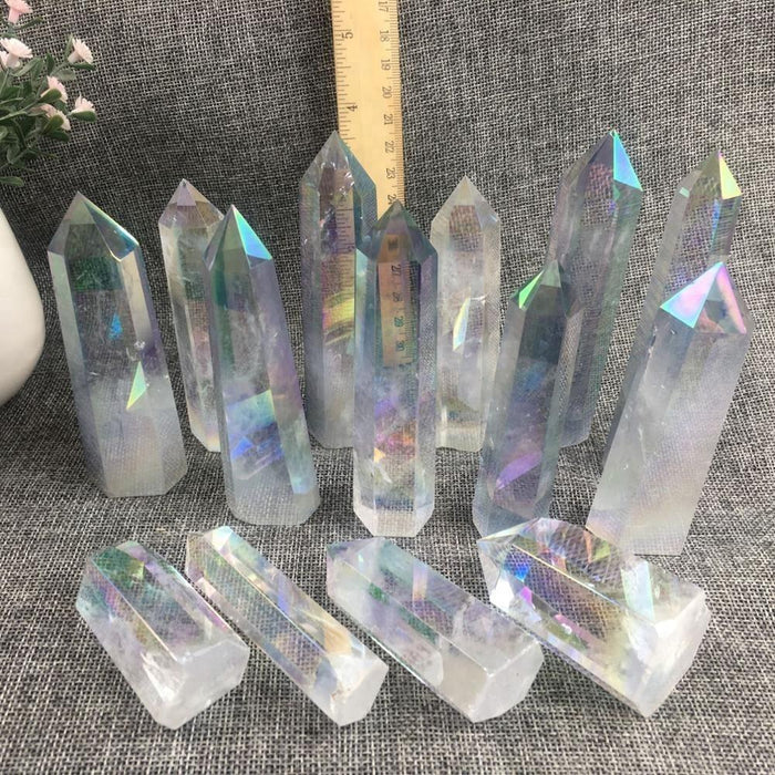 Aura Clear Quartz Point Wholesale
