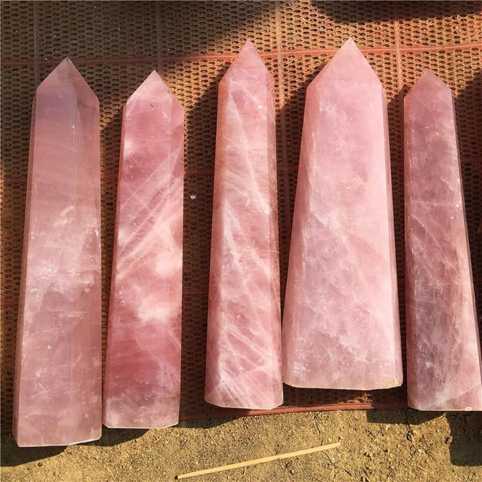Large Rose Quartz Tower Point Wholesale