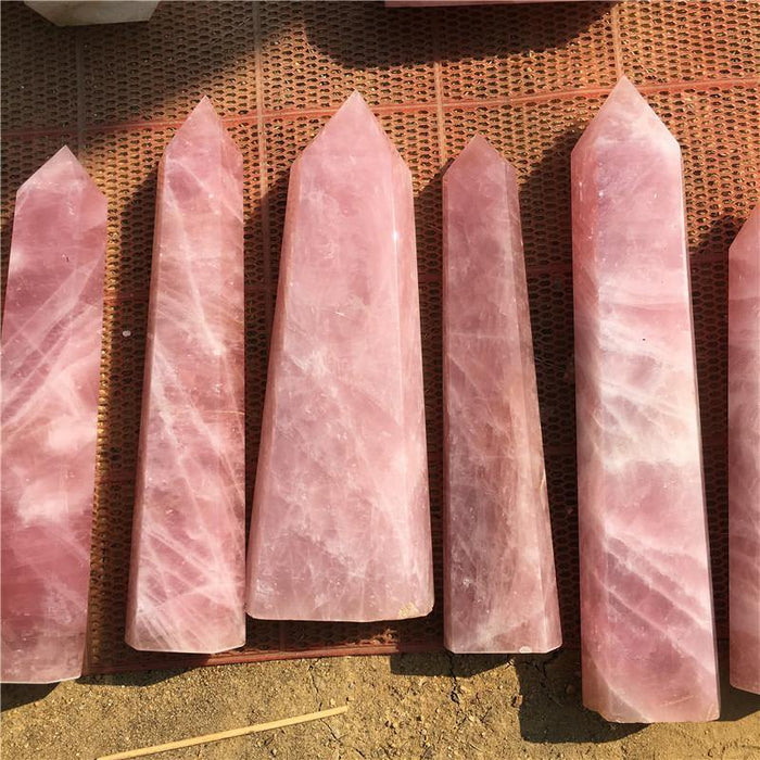 Large Rose Quartz Tower Point Wholesale