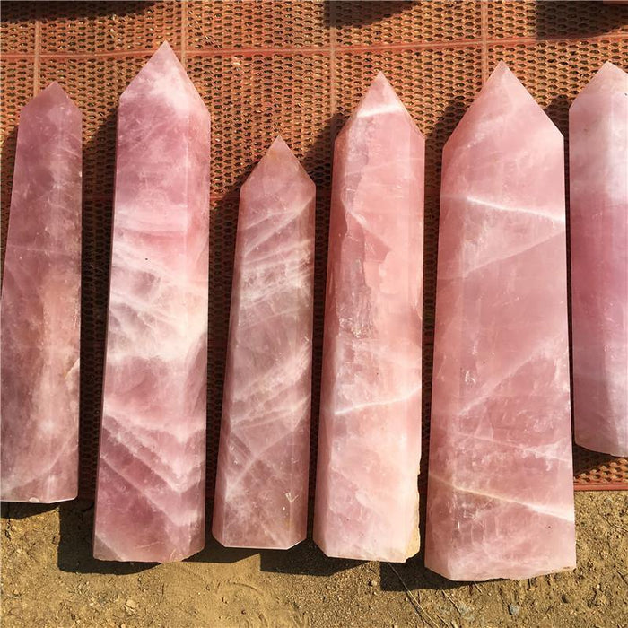 Large Rose Quartz Tower Point Wholesale