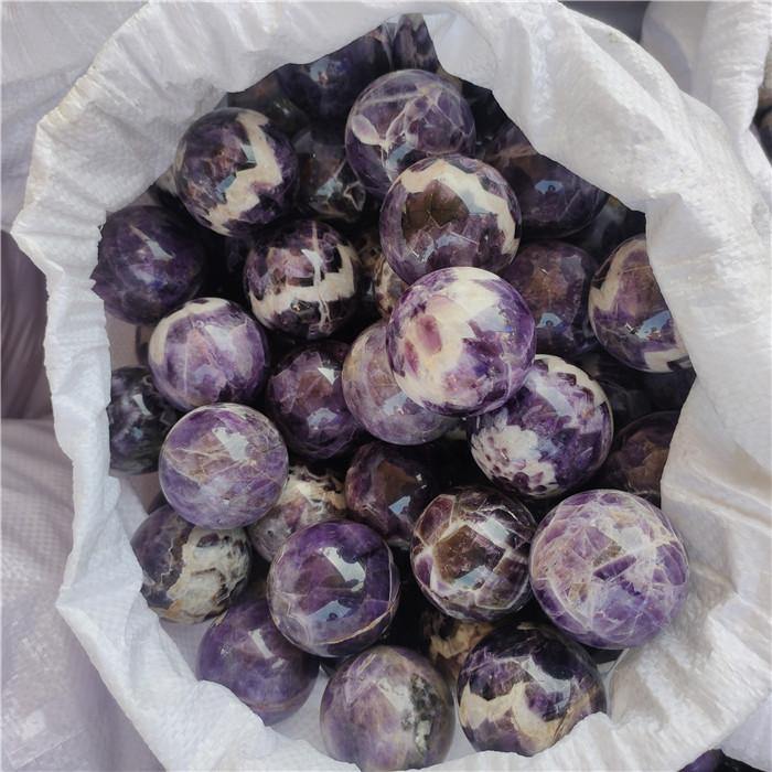 Amethyst Chevron Sphere Ball 1.5-2.5in(4-6.2cm) Wholesale