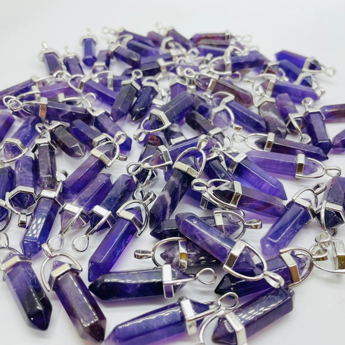 Amethyst Double Point Pendant Wholesale