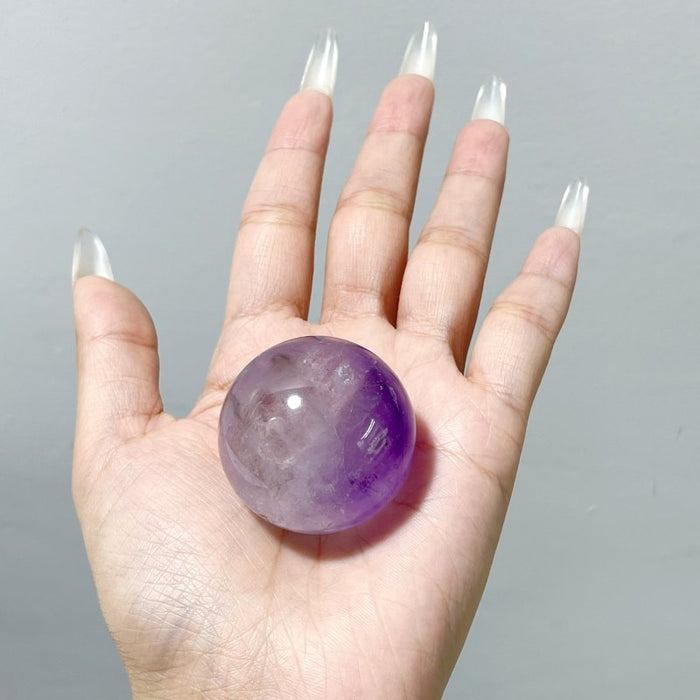 Amethyst Enhydro Quartz sphere With Moving Bubble