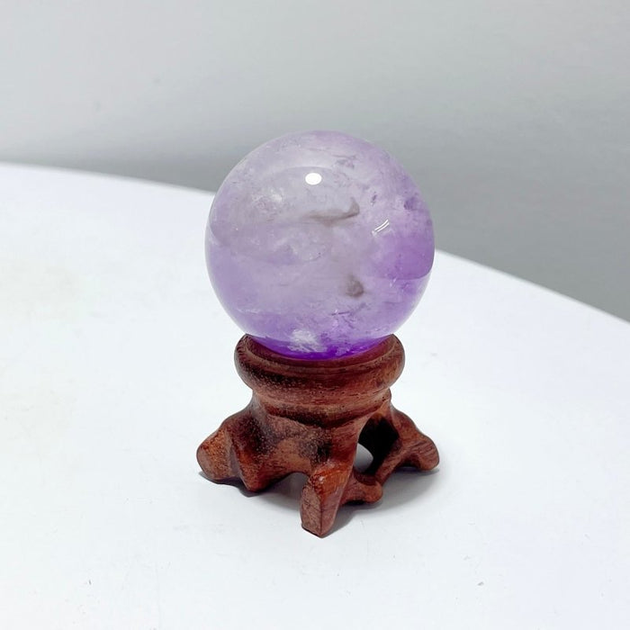 Amethyst Enhydro Quartz sphere With Moving Bubble
