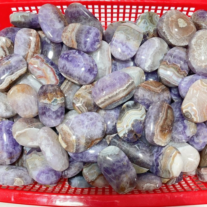 Amethyst Mixed Stripe Agate Palm Wholesale
