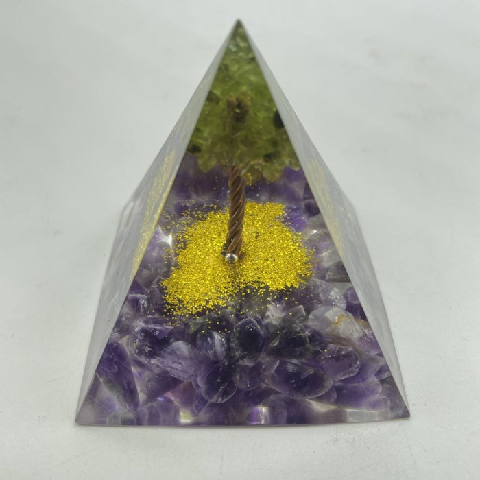 Amethyst Peridot Orgone Pyramid Wholesale