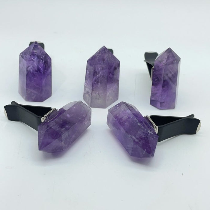 Amethyst Point Car Air Vent Clips Crystal Wholesale Car Accessories