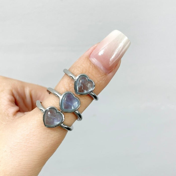 Aquamarine Heart Ring Crystal Wholesale