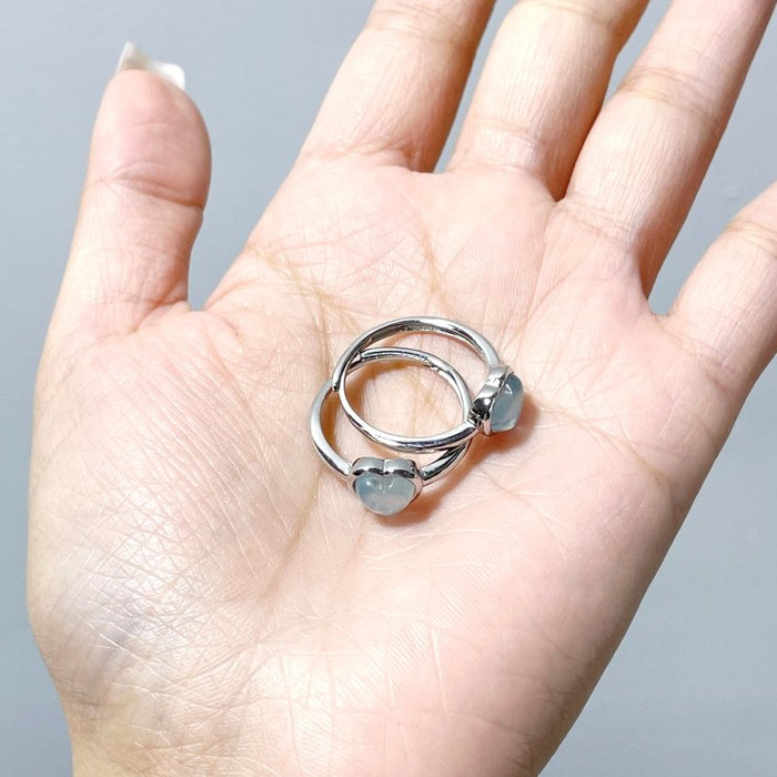 Aquamarine Heart Ring Crystal Wholesale