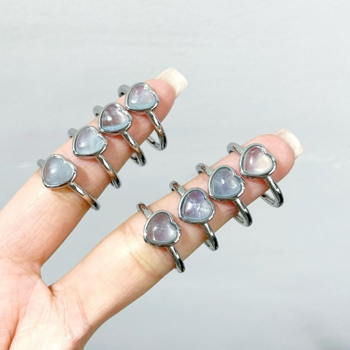 Aquamarine Heart Ring Crystal Wholesale