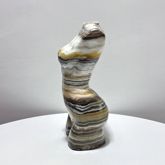 Artistic Sense Grey Yellow Calcite Large Goddess 11.2in